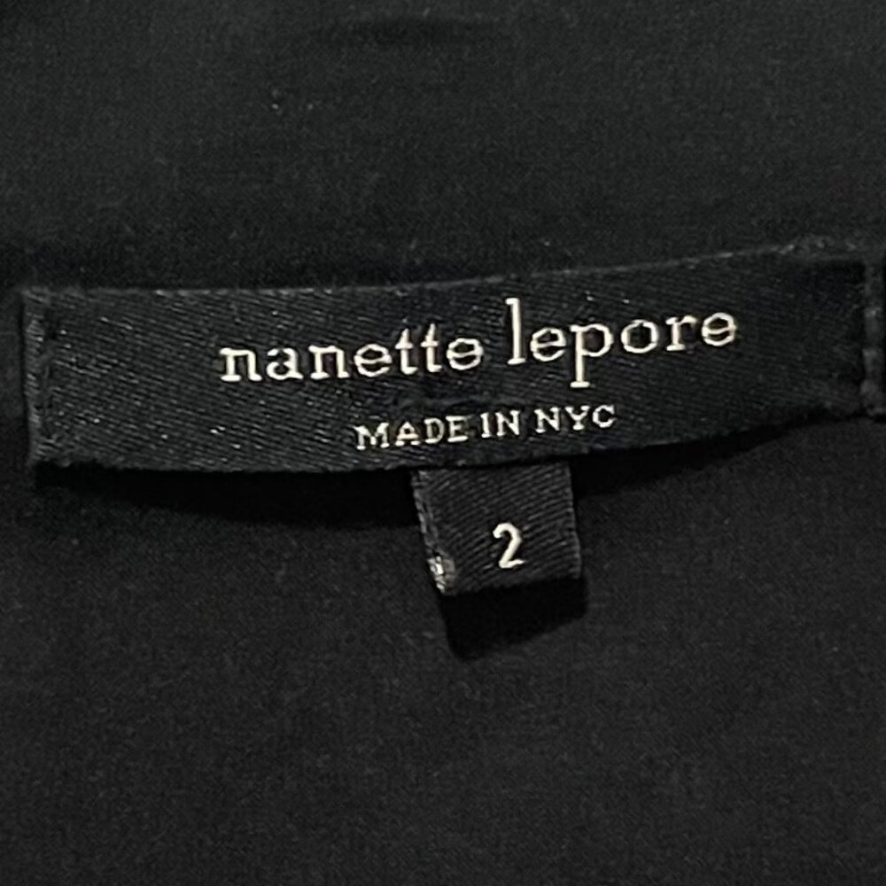 Nanette Lepore Size 2 Short Split Sleeve Asymmetrical Printed Silk Dress - Picture 5 of 7